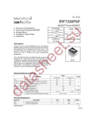 IRF7338TRPBF datasheet  